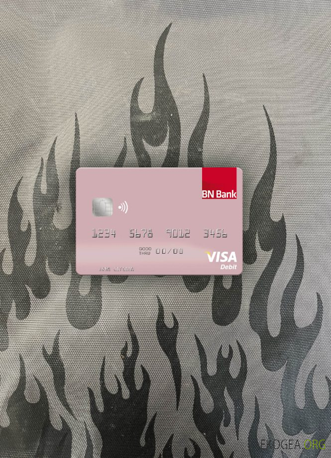 Norvège BN Bank ASA carte de débit visa photolook , avant